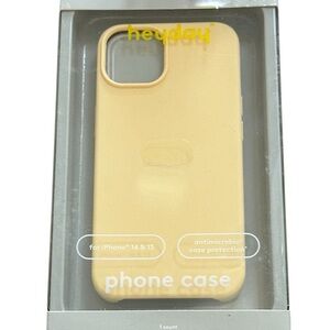 Heyday NIB Antimicrobial Mist Yellow Silicone Case iPhone 13 & 14 & 14 Plus